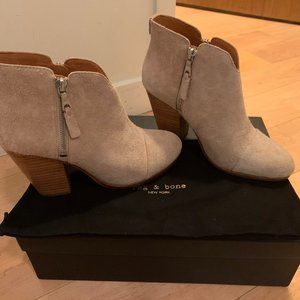 Rag & Bone Margot Suede Booties Size 37.5, New!